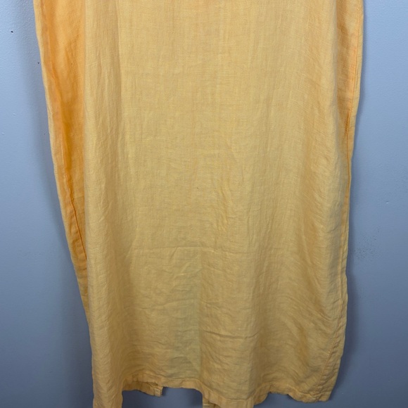 Indi & Cold Linen Beach Sleeveless Button Back Midi Dress XL Mandarina Coastal - Picture 5 of 16